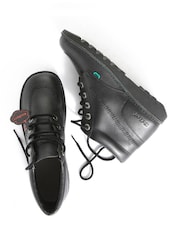 Kickers Black Youth Kick Hi Leather Shoes - Image 5 of 6