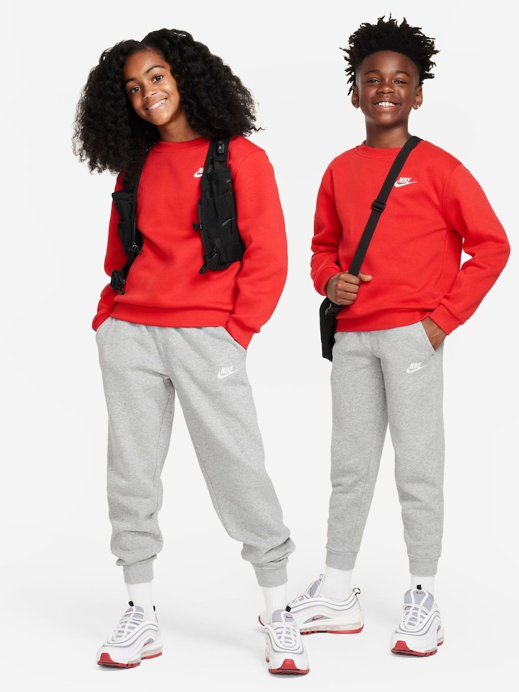 Темно-серый меланжевый - Флисовые спортивные брюки Nike Club - Image 1 of 10
