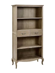 Julian Bowen Limed Oak Camille French Style 2 Drawer Bookcase - Image 3 of 7