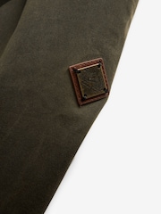 Khaki Green British Millerain Signature Waxed Coated Parka Jacket - Image 10 of 11