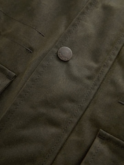Khaki Green British Millerain Signature Waxed Coated Parka Jacket - Image 11 of 11