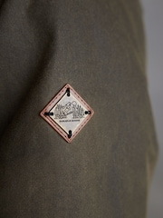 Khaki Green British Millerain Signature Waxed Coated Parka Jacket - Image 6 of 11