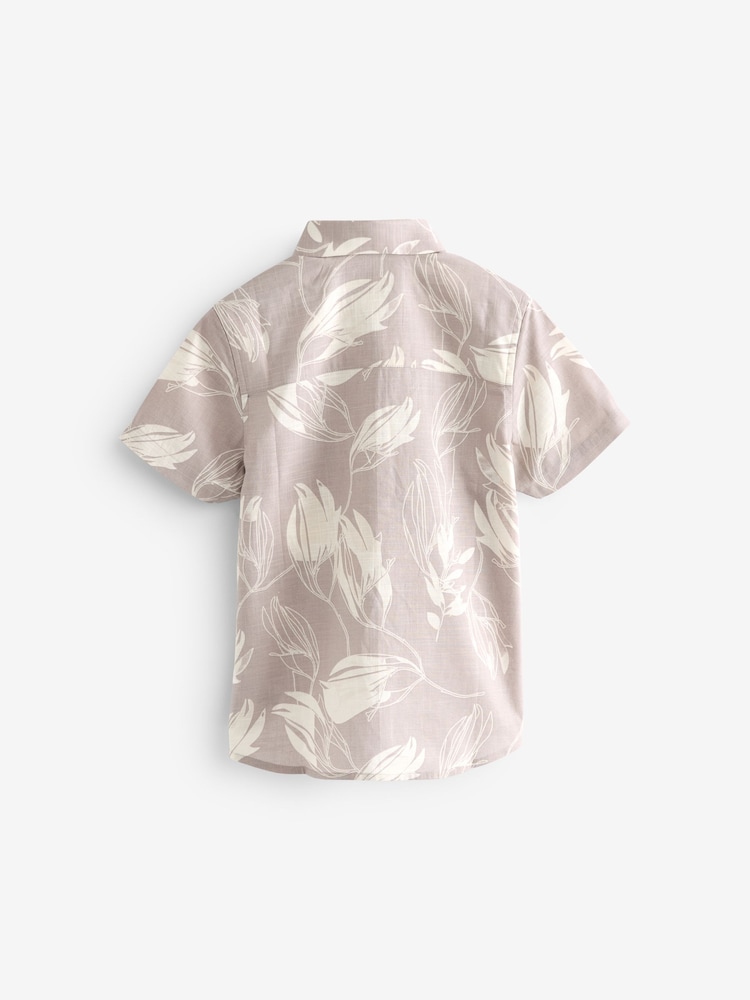 Pink 100% Cotton Floral Print Shirt (3-16yrs) - Image 2 of 3