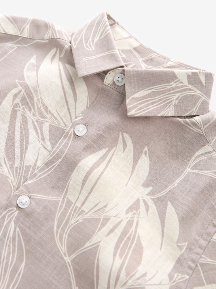 Pink 100% Cotton Floral Print Shirt (3-16yrs) - Image 3 of 3