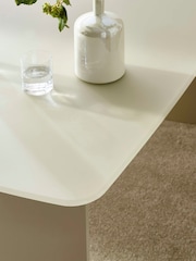 Julian Bowen Matt Cream Element Rectangular Glass Table - Image 6 of 8