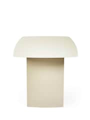 Julian Bowen Matt Cream Element Rectangular Glass Table - Image 9 of 10