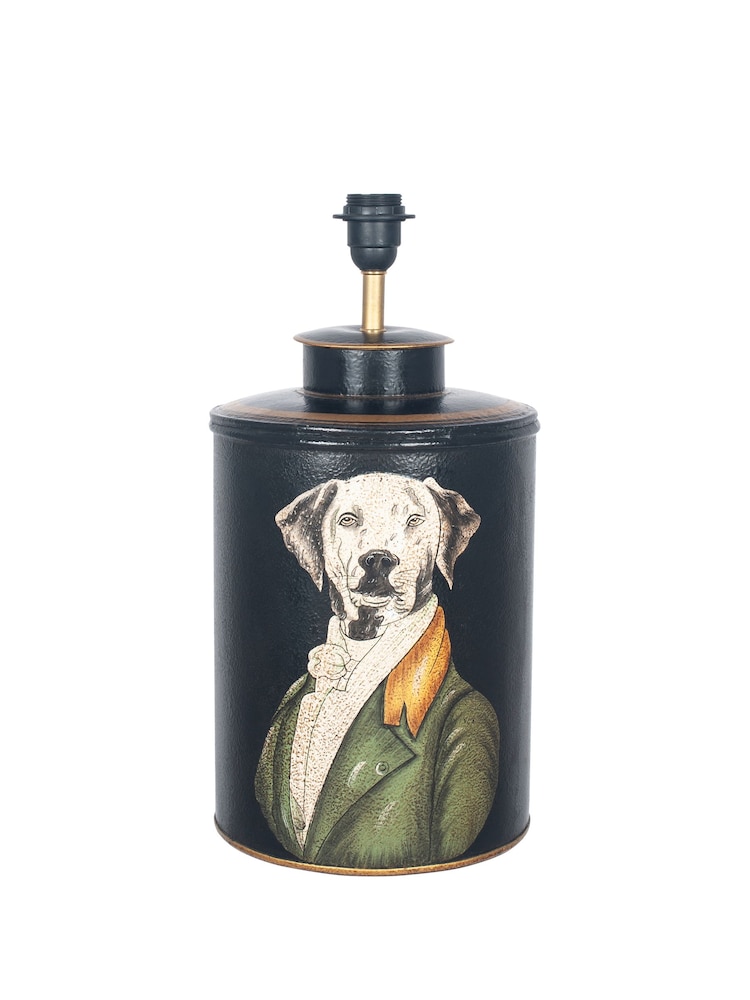Pacific Black Pointer Hand Painted Dog Table Lamp - Image 4 of 4