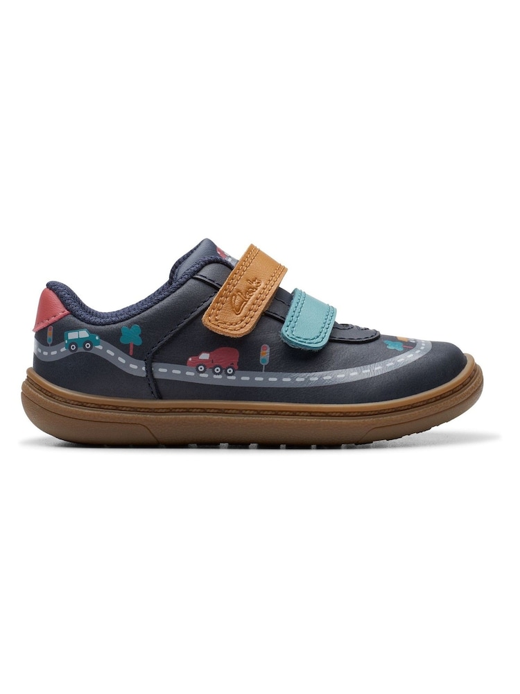 Clarks Blue Print Flash Truck Toddler Shoes - Image 1 of 6