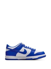 Nike Racer Blue/White Youth Dunk Low Trainers - Image 2 of 11