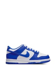 Nike Racer Blue/White Youth Dunk Low Trainers - Image 4 of 11