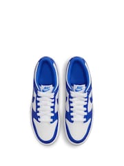 Nike Racer Blue/White Youth Dunk Low Trainers - Image 6 of 11