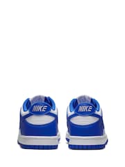 Nike Racer Blue/White Youth Dunk Low Trainers - Image 7 of 11
