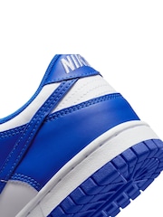Nike Racer Blue/White Youth Dunk Low Trainers - Image 8 of 11