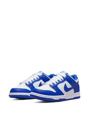Nike Racer Blue/White Youth Dunk Low Trainers - Image 9 of 11