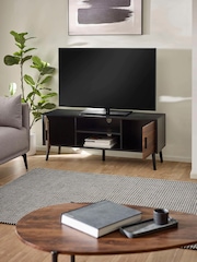 Julian Bowen Walnut Black Trent Large TV Stand Up to 55 - Image 2 of 9