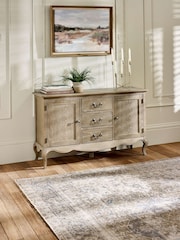 Julian Bowen Limed Oak Camille French Style 2 Door 3 Drawer Sideboard - Image 1 of 9