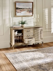 Julian Bowen Limed Oak Camille French Style 2 Door 3 Drawer Sideboard - Image 2 of 9