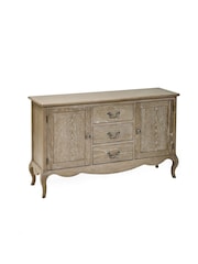 Julian Bowen Limed Oak Camille French Style 2 Door 3 Drawer Sideboard - Image 3 of 9