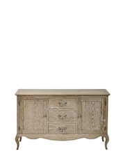 Julian Bowen Limed Oak Camille French Style 2 Door 3 Drawer Sideboard - Image 4 of 9