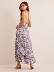 Boden Blue Ruched Bodice Rara Maxi Dress - Image 4 of 6