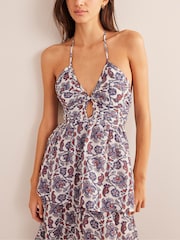 Boden Blue Ruched Bodice Rara Maxi Dress - Image 5 of 6