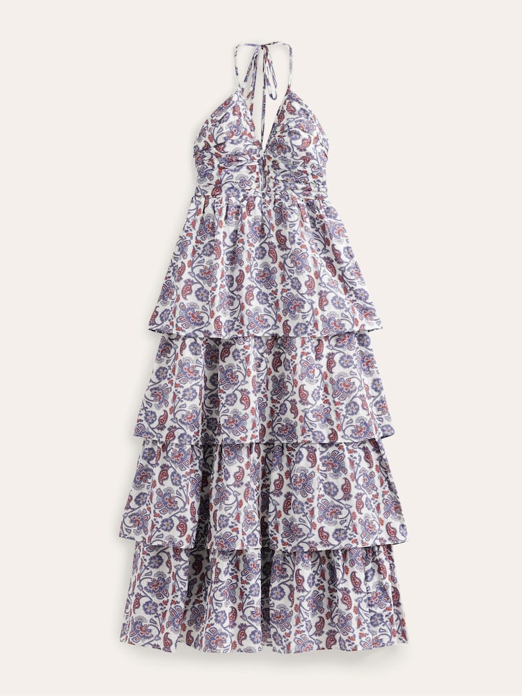 Boden Blue Ruched Bodice Rara Maxi Dress - Image 6 of 6