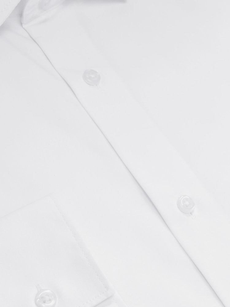 White Skinny Fit Easy Care Single Cuff Shirts 2 Pack - Image 10 of 10