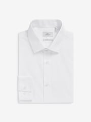 White Skinny Fit Easy Care Single Cuff Shirts 2 Pack - Image 8 of 10