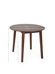 Julian Bowen Walnut Coast Round Extendable Dropleaf Dining Set with 4 Chairs - Image 5 of 9