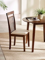 Julian Bowen Walnut Coast Round Extendable Dropleaf Dining Set with 4 Chairs - Image 7 of 9