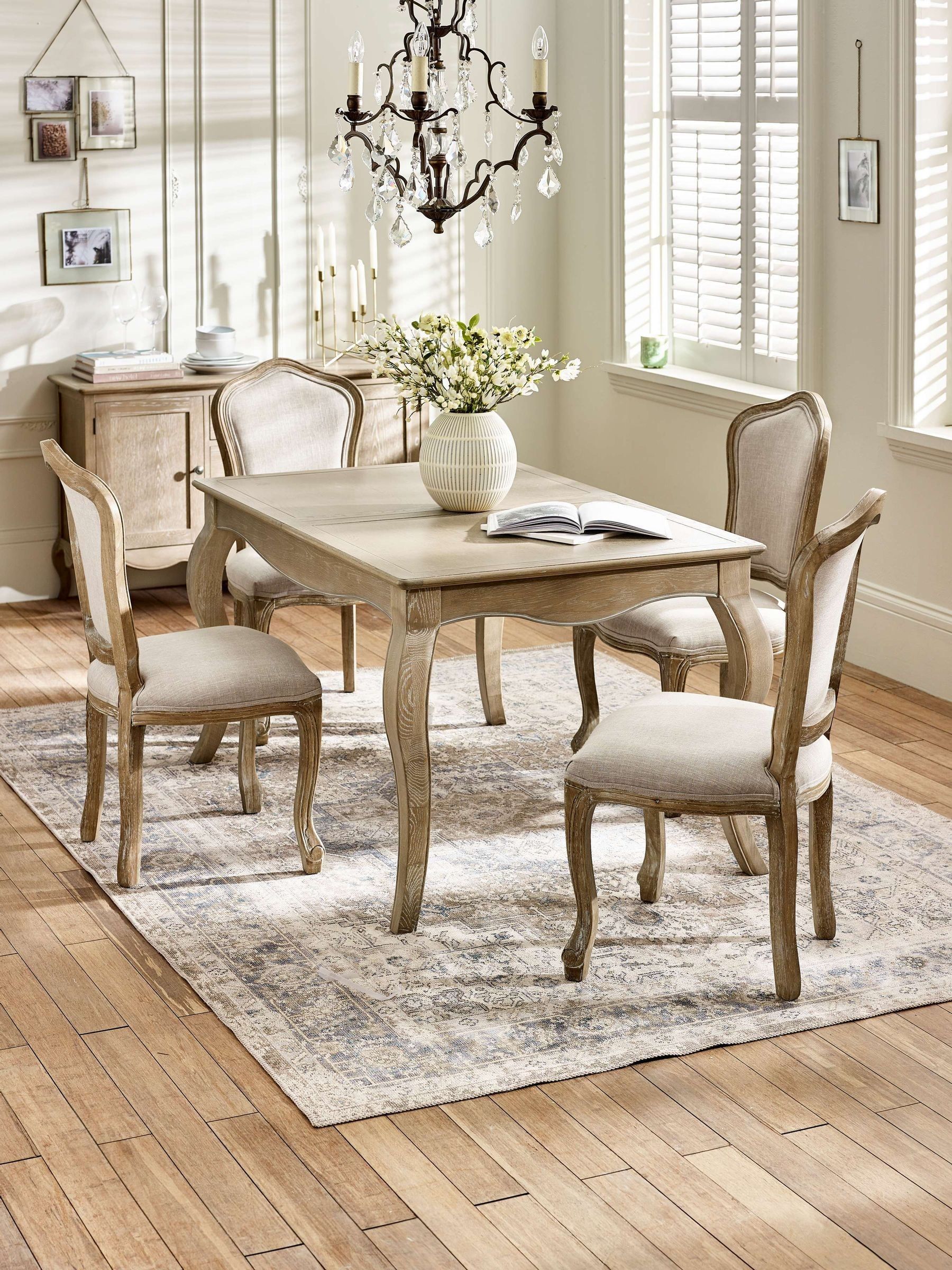 Buy Julian Bowen Limed Oak Camille French Style 6 Seater Extending