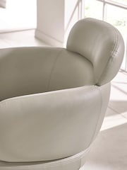 Julian Bowen Matt Cream Taupe Element Dining Set with 6 Callisto Swivel Chairs - Image 8 of 10