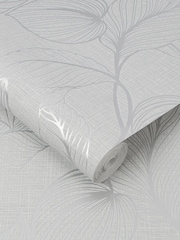 Art For The Home White Boutique Royal Palm 10M Wallpaper - Image 3 of 3