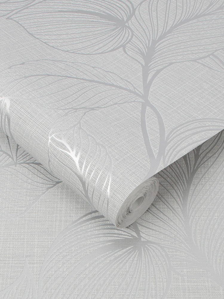 Art For The Home White Boutique Royal Palm 10M Wallpaper - Image 3 of 3