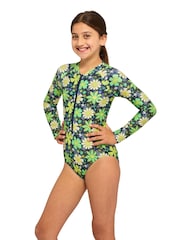 Zoggs Blue Junior Paddle Swimsuit - Image 1 of 7