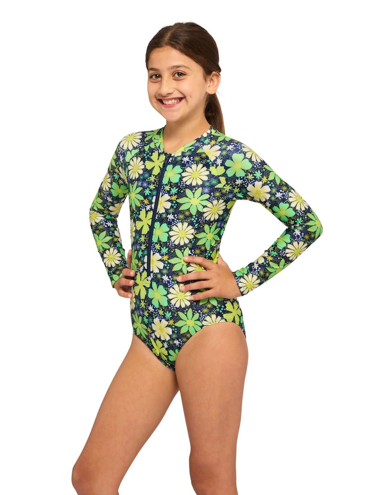 Zoggs Blue Junior Paddle Swimsuit - Image 1 of 7 Zoggs Blue Junior Paddle Swimsuit - Image 1 of 7