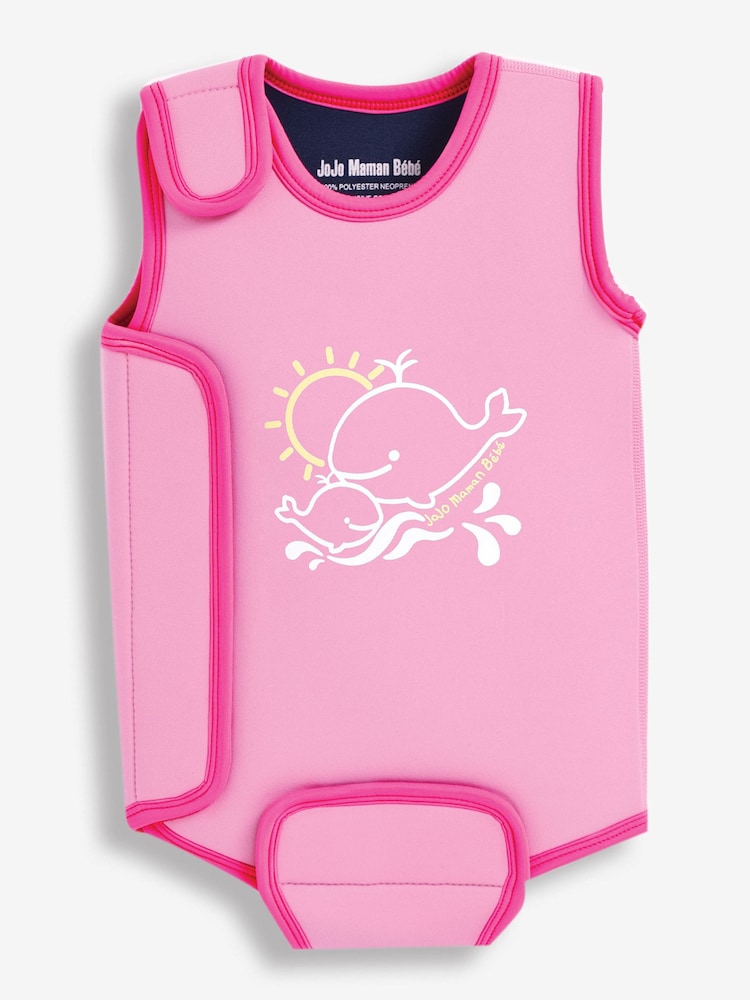 JoJo Maman Bébé Fuchsia Colourblock Baby Wetsuit - Image 1 of 1