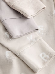 Baker by Ted Baker Neutral 3 Pack Sleepsuits - Image 10 of 10