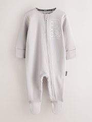 Baker by Ted Baker Neutral 3 Pack Sleepsuits - Image 2 of 10