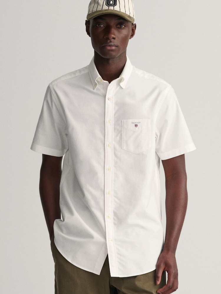 GANT Regular Fit Short Sleeve Oxford Shirt - Image 1 of 5