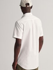GANT Regular Fit Short Sleeve Oxford Shirt - Image 2 of 5