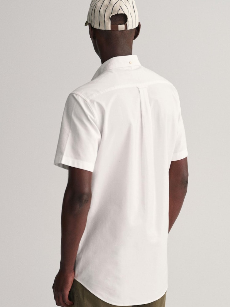 GANT Regular Fit Short Sleeve Oxford Shirt - Image 2 of 5