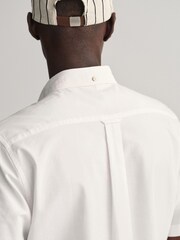 GANT Regular Fit Short Sleeve Oxford Shirt - Image 4 of 5