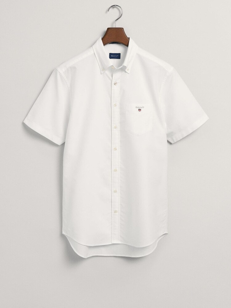 GANT Regular Fit Short Sleeve Oxford Shirt - Image 5 of 5