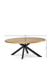 Julian Bowen Bondi Oval 4-6 Seater Dining Table - Εικόνα 5 του 10