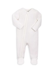 Mamas & Papas White Basics Zip All-In-One - Imagen 2 de 3