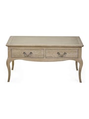 Julian Bowen Limed Oak Camille French Style 2 Drawer Coffee Table - Image 6 of 9