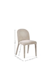 Julian Bowen Cream Marble Verona Round Dining Set with 4 Holly Chairs - Image 11 of 11