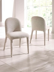 Julian Bowen Cream Marble Verona Round Dining Set with 4 Holly Chairs - Image 6 of 11