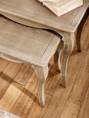 Julian Bowen Limed Oak Camille French Style Nest of 2 Tables - Image 6 of 8
